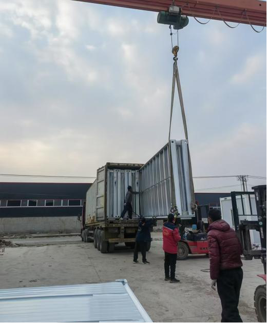 Customers purchase folding houses in large quantities