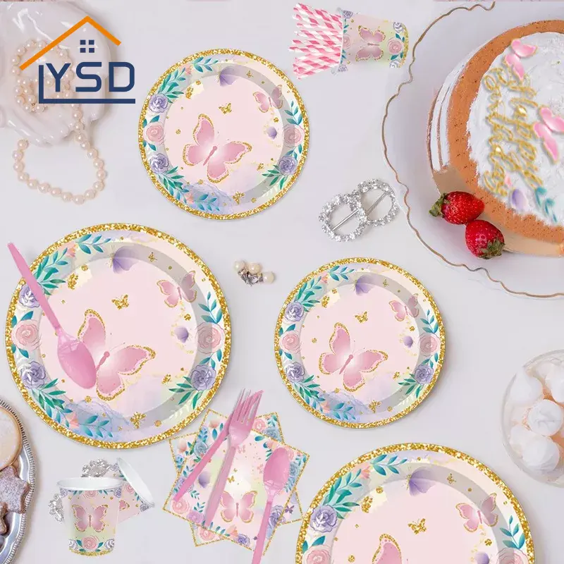 Butterfly Disposable Tableware Set