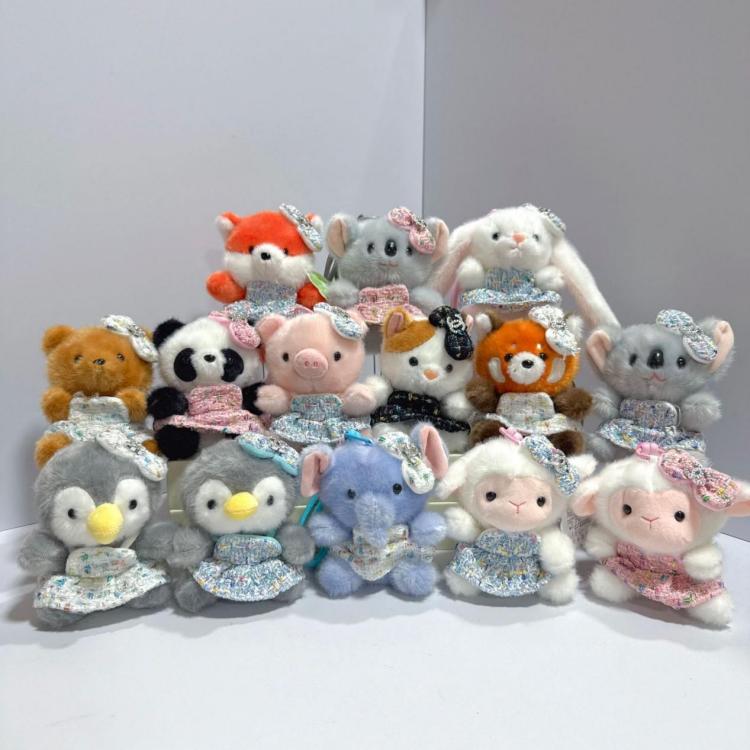 Dressed Animal Plush toy Keychain