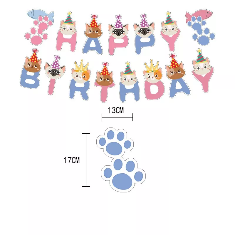 Diverse Pet Cat Themed Birthday Party Decorations