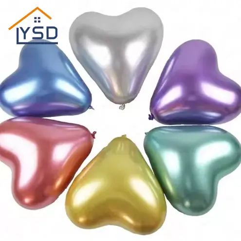 Metal Heart-Shaped Latex Ball