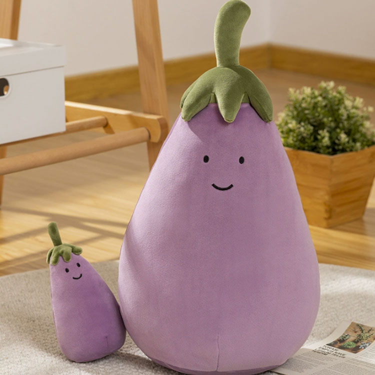 Non Fading Eggplant Plush Toy