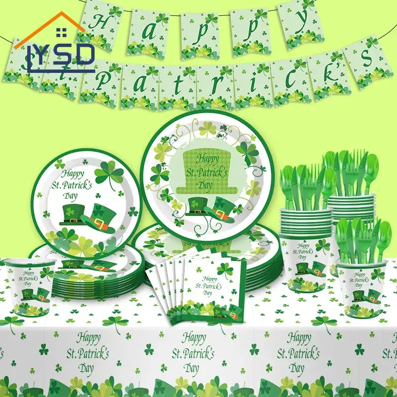 St. Patrick's Day Disposable Tableware Set