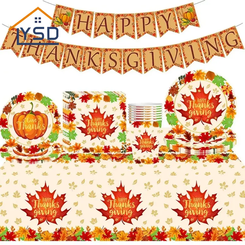 Thanksgiving Disposable Tableware Set