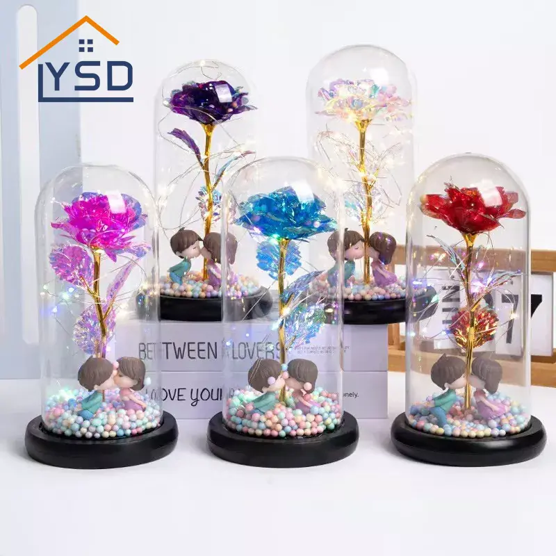 Valentine's Day Glass Dome Flowers